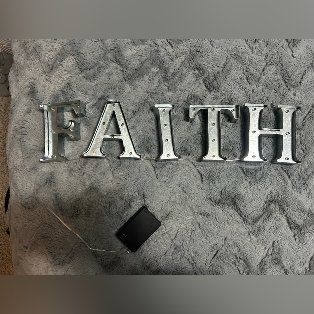 Silver Metal Letter Lights